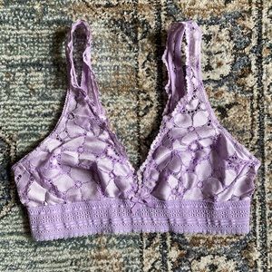 Aerie Lilac Daisy Lace Bralette